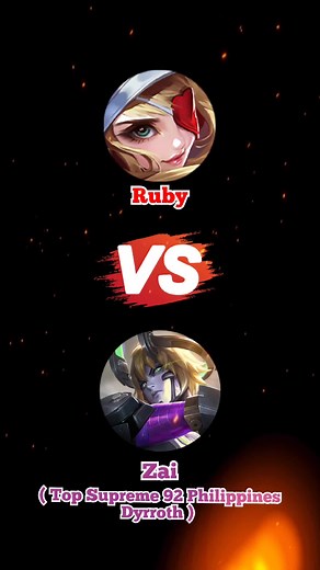 #rubyvszai @Zai #rubyvszaidyrroth #dyrrothmobilelegends #1vs1 #rubyvsdyrroth #redmaidenx #rubymobilelegends #realruby #rematch