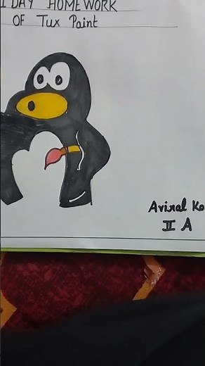 Holiday homework Icon of tux paint