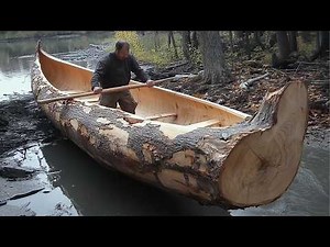 How this Survival Expert Turned a Massive Log into Amazing CANOE | by @OutbackMike