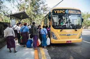 Yangon's bus rapid transit system launches | Coconuts