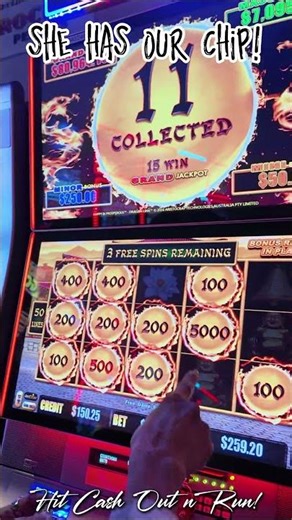 She has our LUCKY POKER CHIP for GOOD LUCK!