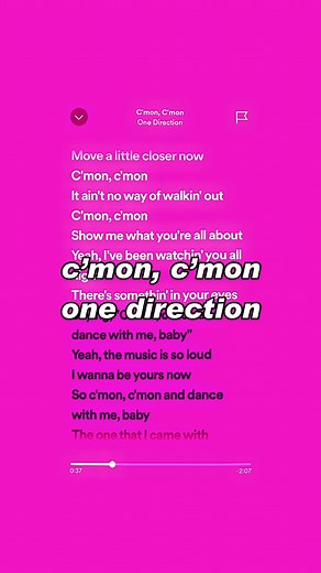 C'mon C'mon One Direction Lyrics