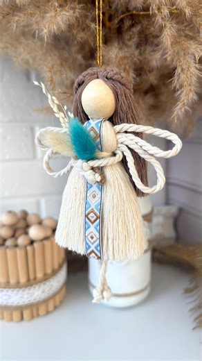 Macrame Guardian Angel for Home, Natural Handmade Decor - Etsy
