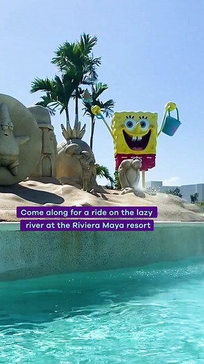 POV: you’re floating down the lazy river in at Nick Resort Riviera Maya 🌊 #vacation #summer #outdoors #nature #spongebob
