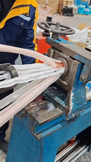 The stranding process of copper wire cables #machine #technology #shorts