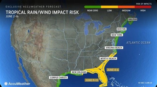 National Hurricane Center monitoring system near Florida for potential development