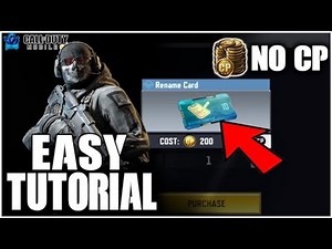 How To Get Free Rename Card In COD MOBILE - No COD POINTS (CP) Required - CODM Tips & Tricks