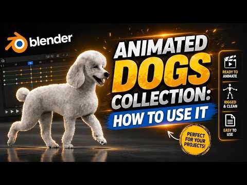 Animated Dog Collection in Blender: How to use It.