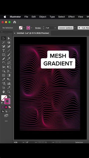 Illustrator Mesh Warp Gradient Design Tutorial