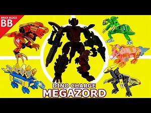 MEGAZORD Dino Charge !! ⚡️ How to build Lego moc Combiner 5in1 Sembo Block #powerrangers