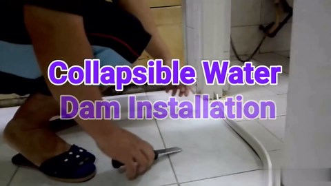 3.8" High Shower Threshold Water Dam Barrier, 2025 Upgraded 67" Collapsible Shower Water Blocker, Guard for Walk in Shower, Water Guard Stopper for Floor, Shower Door Water Blocker