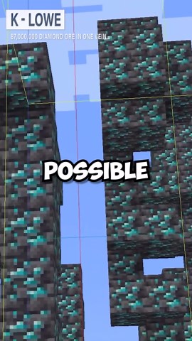 Largest Minecraft diamond vein possible