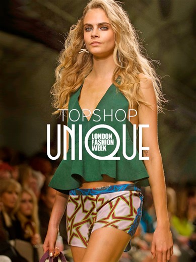 Cara Delevingne walks the runway at the Topshop Unique show during London Fashion Week #CaraDelevingne #Topshop #cara_cjd #LFW