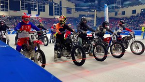 5.6K views · 32 reactions | The Goon Glass and Rubber Non-Studded Bike Class did not disappoint in Troy!!  | World Championship ICE Racing Series | Facebook