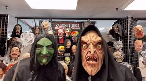 Zagone Studios Men's One Size Original Warlock Witch Monster Mask, Tan