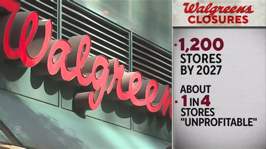 Walgreens plans to close 1,200 stores during the next three years, about 14% of its stores, in the face of low drug reimbursement rates and slower consumer spending. https://cbsn.ws/3YnbG4e | CBS Evening News