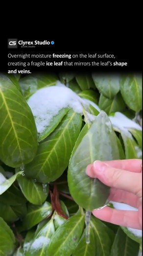 How Ice Forms on Leaves