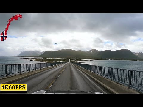 Driving in Norway - Risøyhamn To Sortland - 4K60