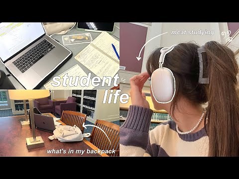 student life ˑ༄ؘ ۪۪۫۫ | a productive study vlog | + what's in my backpack