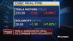 Tesla to combine with SolarCity in all-stock deal
