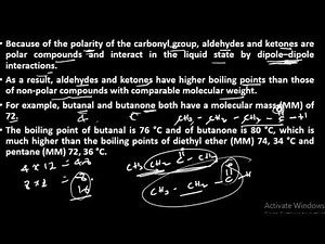 Chemistry Grade 11 Unit 6 Physical properties of aldehyde and ketone
