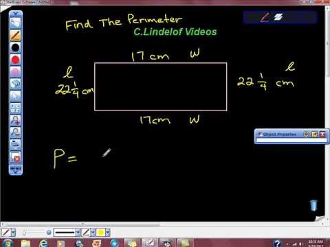 Finding the Perimeter of a Rectangle Fractions 6th Grade Geometry