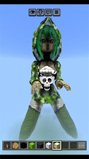 Noob vs pro vs hacker vs god minecraft inside build creeper statue #minecraft