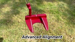 MAZEL GS3 Mallet Putter, Red Grip, Ambidextrous Design, Enhanced Stability, Includes Golf Head Cover