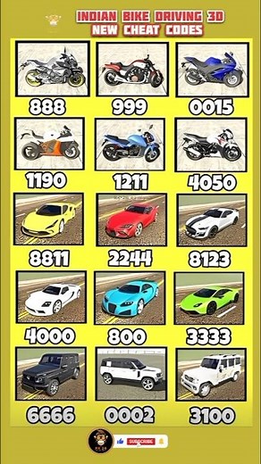 Indian Bikes Driving 3D || All NEW CHEATS CODES #shorts​ #short​ part 3