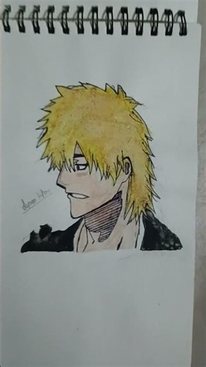 big three art 🤯 #animeeart #shortvideo #bleach #drawing