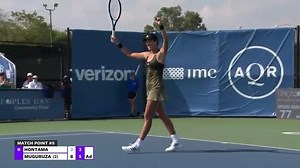 29K views · 720 reactions | Sweet victory   Garbiñe Muguruza fights past Hontama 6-3, 6-2 at the Chicago Fall Tennis Classic for a semifinal spot! | WTA | Facebook