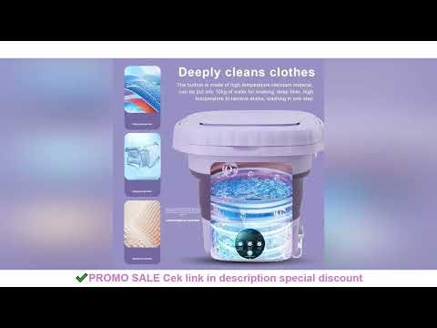 Portable washing machine 8L small foldable spin dryer mini laundry for socks underwear home shop lig