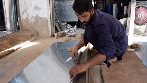 Making a Large Metal Box with Iron Sheet for a Beautiful Clothes Store