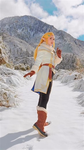 (✿╹◡╹) Carmen on Instagram: "December 1st! Some throwback to my favorite winter shoot as Zelda 💖 • Cosplay from @miccostumes • #legendofzelda #breathofthewild #zeldacosplay #cosplay #zelda"
