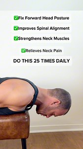 Dealing with neck pain or Forward Head Posture? This exercise is a game-changer! 💥 Lying on your stomach with your head off the edge of your bed or couch, extend your chin forward, then slowly pull your chin back and tuck it in. This movement helps strengthen the muscles in your neck and supports better posture, relieving that neck tension we all hate! 💬 Comment “FORWARD HEAD” below, and I’ll send you my 20-week Forward Head & Neck Pain Program for a deep dive into recovery. 💬 For more, comme