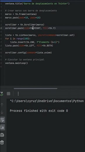 Aprende a Crear una Barra de Desplazamiento en Tkinter: Tutorial Paso a Paso de Python
