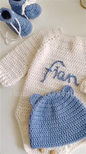 🧸 DIY Personalized Crochet Baby Set #crochet