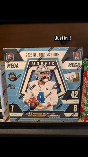 Coastal Sports Collectibles - Ellsworth on Instagram: "https://www.coastalsportscollectibles.com/product-page/2025-panini-mosaic-football-mega-box https://www.coastalsportscollectibles.com/product-page/2025-panini-mosaic-football-mega-box-case-reactive-purple-parallels Come check us out. We have something for everyone!! If you haven't checked us out yet, you're missing out!! Our sealed and single inventory is always changing. Help spread the word! We buy all the time. What do you have? We would 