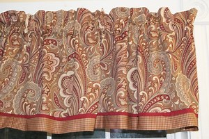 Red Pink Tan Paisley Valance 17x54 – Richloom John Wolf Curtain | Custom Window Treatment Drapery for Home Décor - Etsy Canada