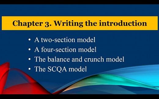 Academic writing workshop - Chapter 3 Writing the introduction