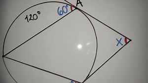 #Circunferencia. #Geometría ✅ Circunferencia ➡️Ángulo semi-inscrito ✍️Aplicación del teorema de un Ángulo semi-inscrito en la Circunferencia. Matemáticas y Ciencias © 2022 | Matemáticas y Ciencias