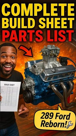 “Rebuilding a 289 Ford From the Ground Up — Complete Build Sheet Inside! 🔧🔥” #ford #subscribenow
