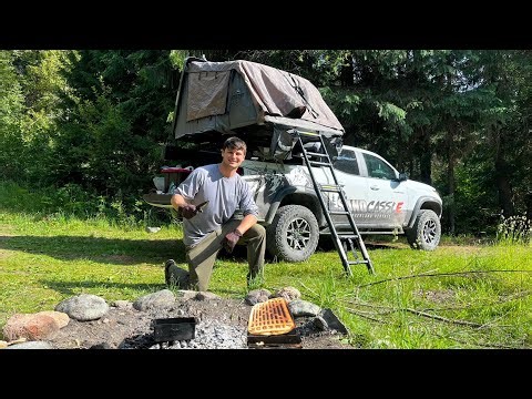 Cooking Bacon & Waffles Over Fire | Lolo National Forest Dispersed Camping