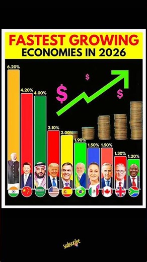 Fastest Growing Economies in 2026 | Global GDP Growth Ranking | India Leads the World