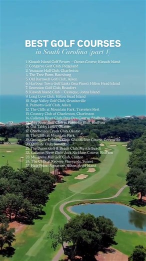 South Carolina’s top golf courses (Part 1) — ranked by 2025