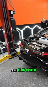 Check out this insane modification! The rear end of this car is completely exposed, revealing the massive W16 engine. It's wild to see all that power hanging out like that. What do you think of this? #CarMods #EngineBuild #W16 #CarEnthusiast #ModifiedCars | Gontsuto