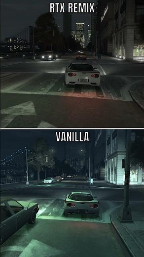 GTA IV | Vanilla vs RTX Remix Path Tracing | Graphics Comparison #shorts