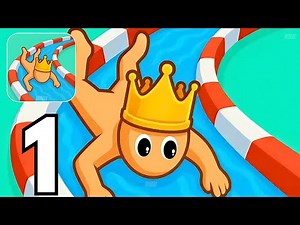 Aquapark.io - Gameplay Walkthrough #1 Water Slide Race (iOS Android)