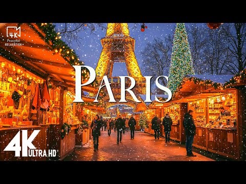 Paris Christmas Atmosphere in 4K | The City of Light in Holiday Glow (4K)