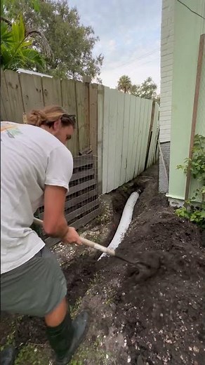 EZ Drain Installation (Prefabricated French Drain w/ Perforated Pipe)